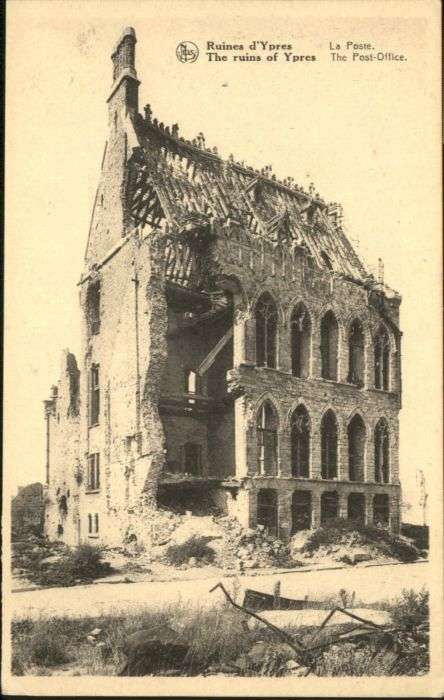 Ypern Ypres Ypres Poste Office Ruines Zerstörung