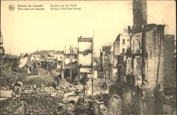 Louvain Flandre Louvain Rue Diest Strasse Ruines Zerstö