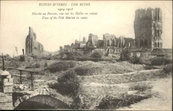 Ypern Ypres Ypres Marche Poisson Halles Ruines Zers