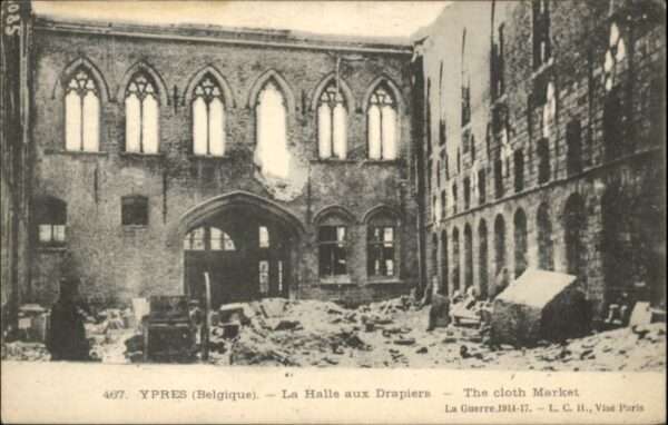 Ypern Ypres Ypres Halle Drapier Zerstörung
