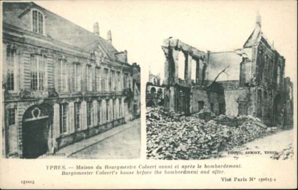 Ypern Ypres Ypres Maison Bourgmestre Colaert Bombar