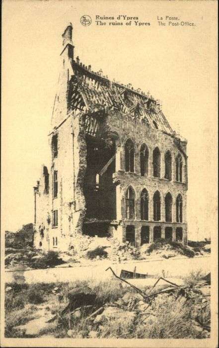 Ypern Ypres Ypres Poste Office Ruines Zerstörung