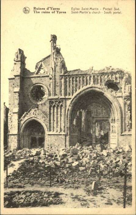 Ypern Ypres Ypres Eglise Saint-Martin Ruines Zerstö