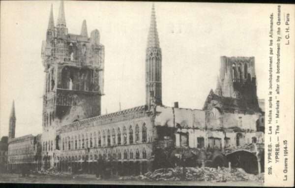 Ypern Ypres Ypres Halles Bombardement Zerstörung
