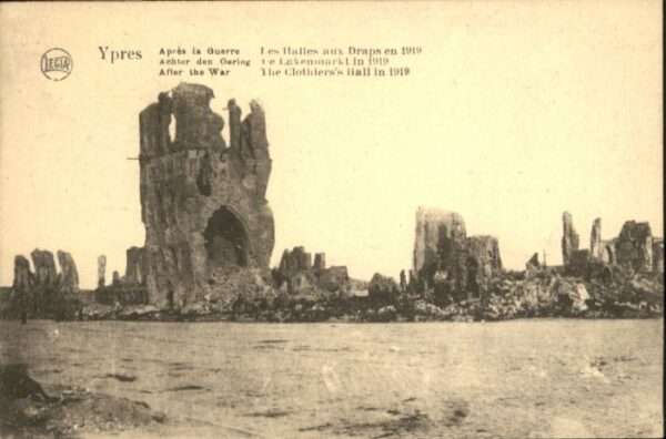 Ypern Ypres Ypres Halles Draps Ruines Zerstörung