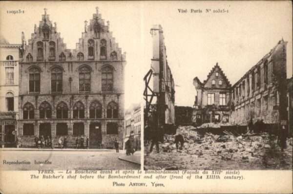 Ypern Ypres Ypres Boucherie Bombardement Zerstörung