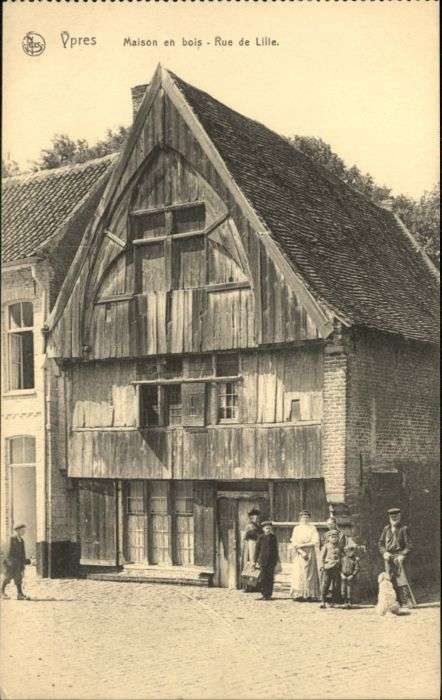 Ypern Ypres Ypres Maison Bois Rue Lille