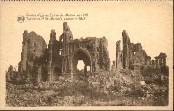 Ypern Ypres Ypres Eglise St. Martin Ruines Zerstöru