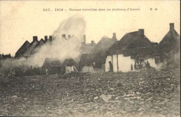 Anvers Antwerpen Anvers Faubourg Maison Zerstörung