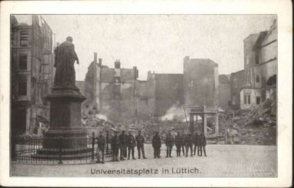 Luettich Lüttich Universtätsplatz Zerstörung *