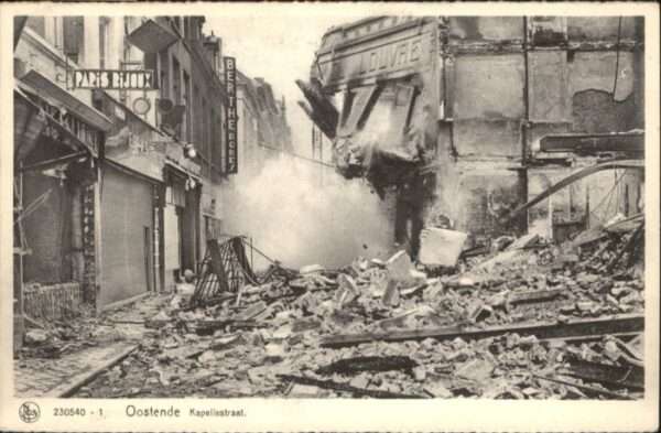 Oostende Ostende Oostende Kapellestraat Zerstörung