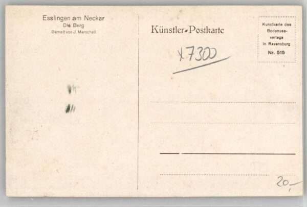 Marschall Vinzenz Esslingen Neckar Burg Künstler Marschal – Bild 2