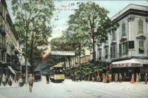 Nice Alpes Maritimes Nice Avenue Gare Strassenbahn