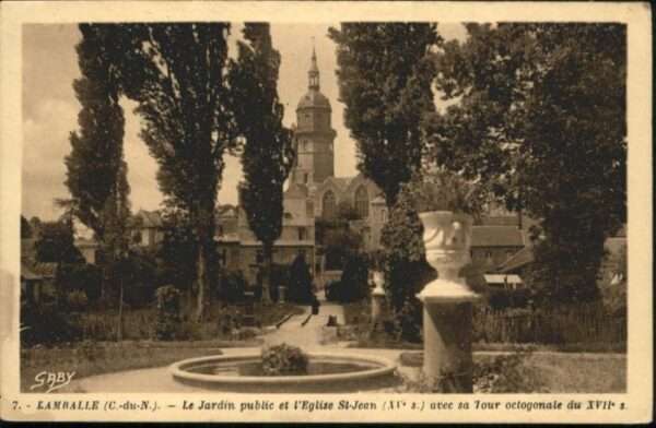 Lamballe Jardin Public Eglise St. Jean Tour Octo