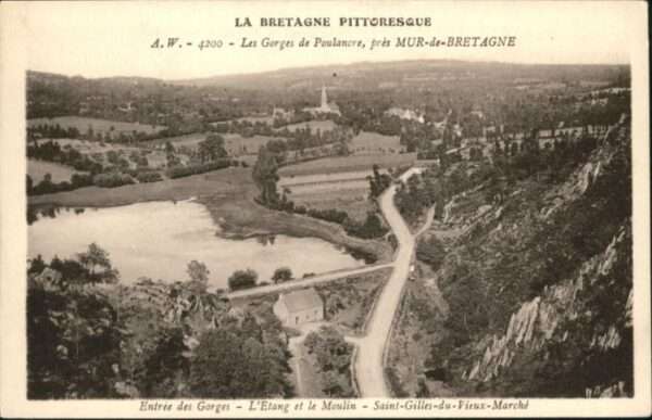 Saint-Gilles-Vieux-Marche Gorges Etang Moulin