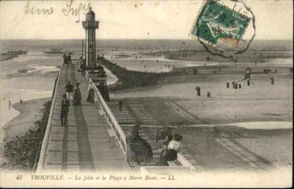 Trouville Plage Maree Basse Jetee