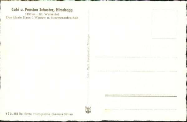 Hirschegg Kleinwalsertal Vorarlberg Hirschegg Kleinwalsertal Cafe Pension S – Bild 2