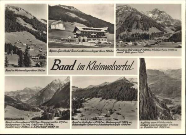 Baad Mittelberg Kleinwalsertal Baad Kleinwalsertal Walmendinger Horn B