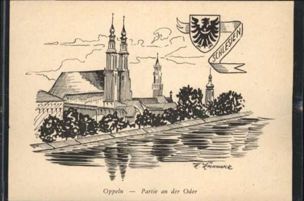 Oppeln Oberschlesien Opole Oppeln Künstler Kronmark Wappen Kirche