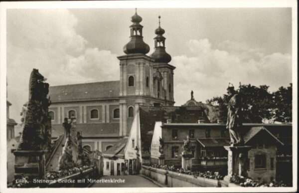 Glatz Niederschlesien Glatz Steinerne Brücke Minoriten Kirche