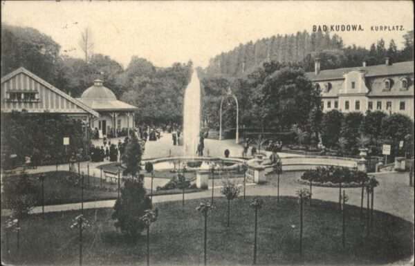 Bad Kudowa Niederschlesien Bad Kudowa Kurplatz Brunnen