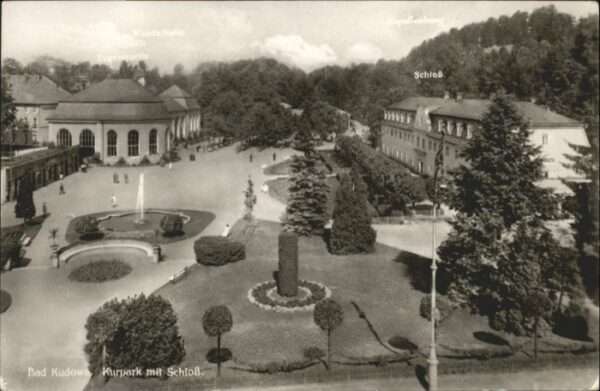 Bad Kudowa Niederschlesien Bad Kudowa Kurpark Schloss Brunnen Kape