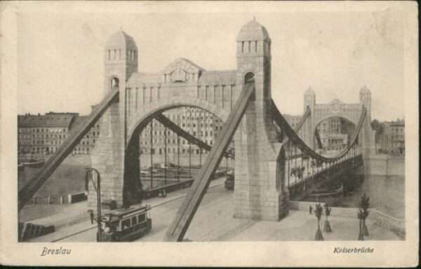Breslau Niederschlesien Breslau Kaiserbrücke Bahn