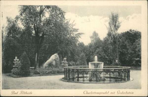 Bad Altheide Charlottensprudel Gedenkstein