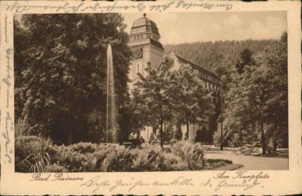 Bad Reinerz Kurplatz Springbrunnen