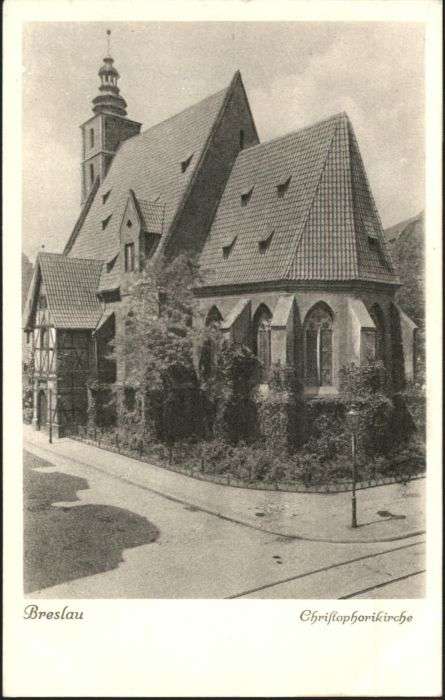 Breslau Niederschlesien Breslau Christophori Kirche