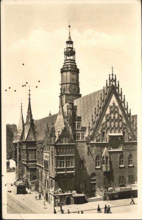 Breslau Niederschlesien Breslau Rathaus Kornecke