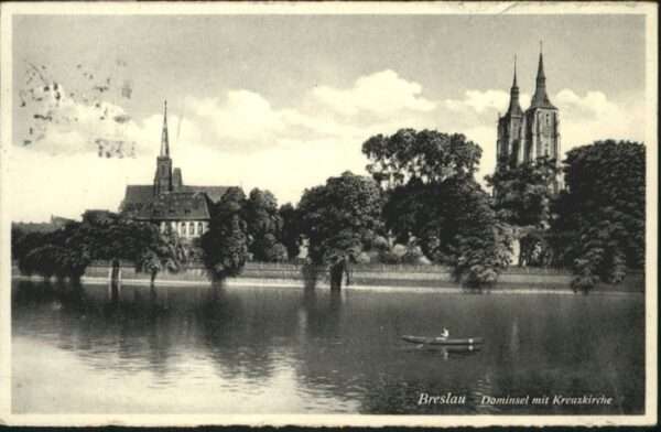 Breslau Niederschlesien Breslau Dominsel Kreuz Kirche  Schiff