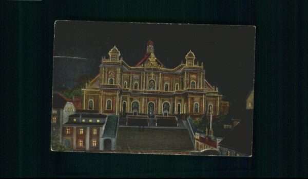 Albendorf Kirche beleuchtet