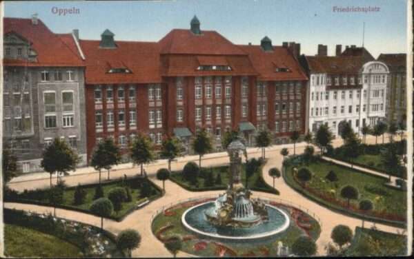 Oppeln Oberschlesien Opole Oppeln Friedrichsplatz Brunnen