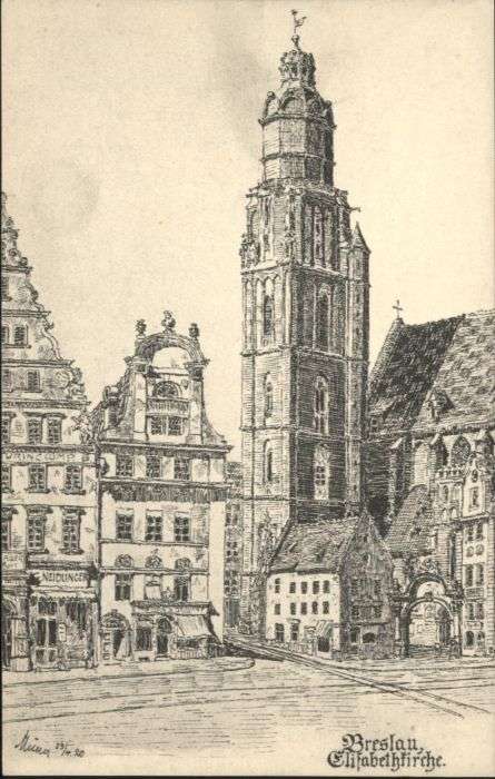 Breslau Niederschlesien Breslau Elisabethkirche