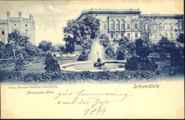 Schweidnitz Margarethen-Platz Brunnen
