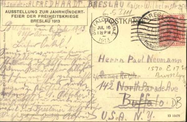 Breslau Niederschlesien Breslau Ausstellung Jahrhundertfeier Fr – Bild 2