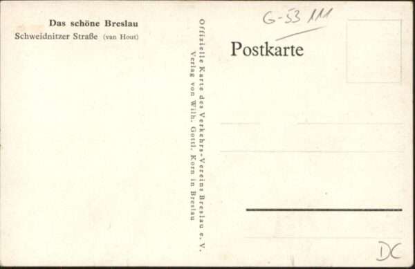 Breslau Niederschlesien Breslau Schweidnitzer Strasse Künstler – Bild 2