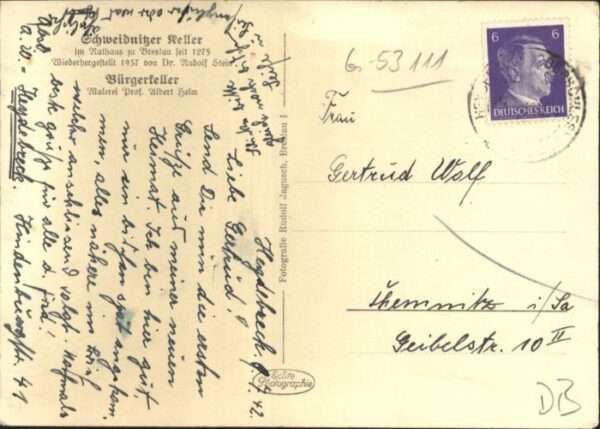Breslau Niederschlesien Breslau Schweidnitzer Keller Bürgerkell – Bild 2