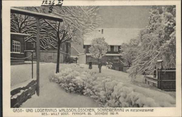 Schreiberhau Niederschlesien Schreiberhau Gasthaus Logierhaus Waldsc