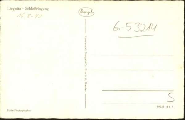 Liegnitz Legnica Liegnitz Schlosseingang – Bild 2