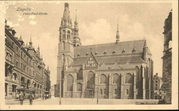 Liegnitz Legnica Liegnitz Peter-Paul-Kirche Strassenbahn