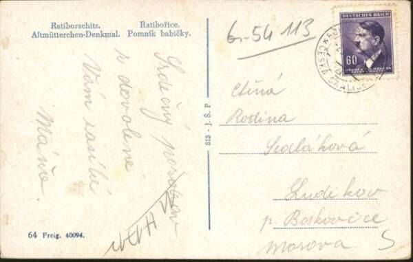 Ratiborschitz Altmütterchen-Denkmal – Bild 2