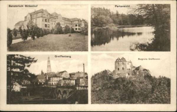 Greiffenberg Schlesien Sanatorium Birkenhof Park Burgruine Gre