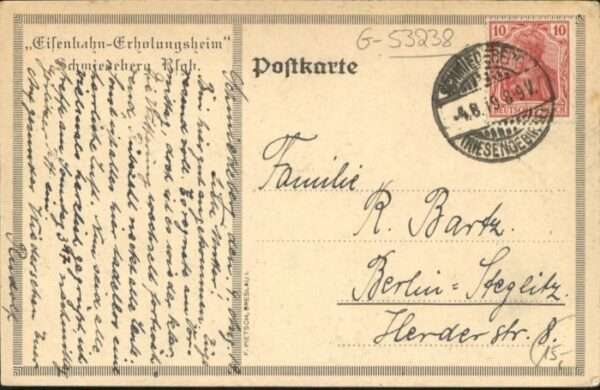 Schmiedeberg Riesengebirge Niederschlesi Schmiedeberg Eisenbahn Erholungsheim – Bild 2