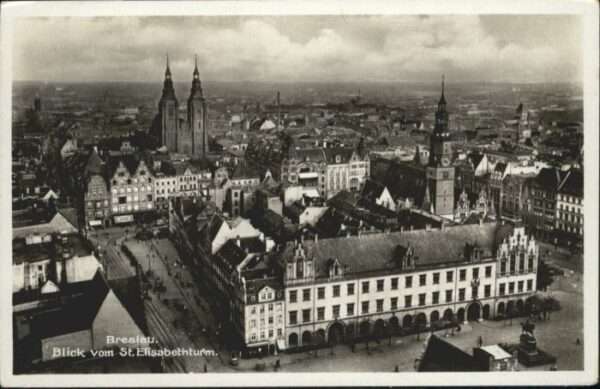 Breslau Niederschlesien Breslau Blick vom Elisabethturm
