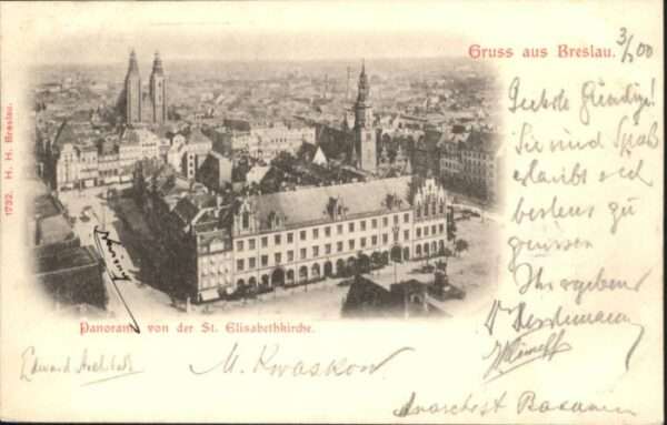 Breslau Niederschlesien Breslau von der St Elisabeth Kirche