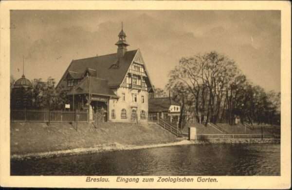 Breslau Niederschlesien Breslau Eigang Zoolagischen Garten