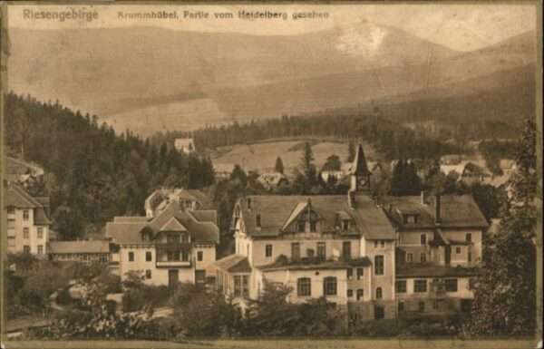 Krummhuebel Riesengebirge Krummhübel vom Heidelberg