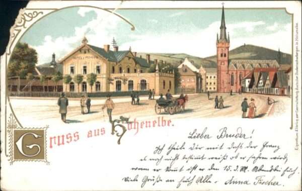 Hohenelbe CZ Hohenelbe Kirche Kutsche